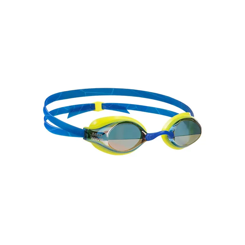 Madwave Record Breaker Rainbow Mirror Swimming Goggles Lime One Size Men,Women