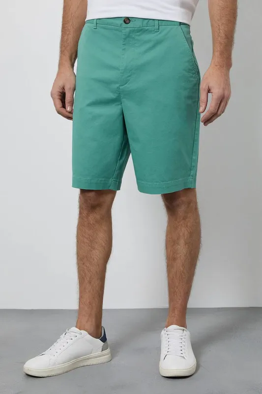 Debenhams Men's Aqua Premium Chino Shorts Size: 36 - Aqua