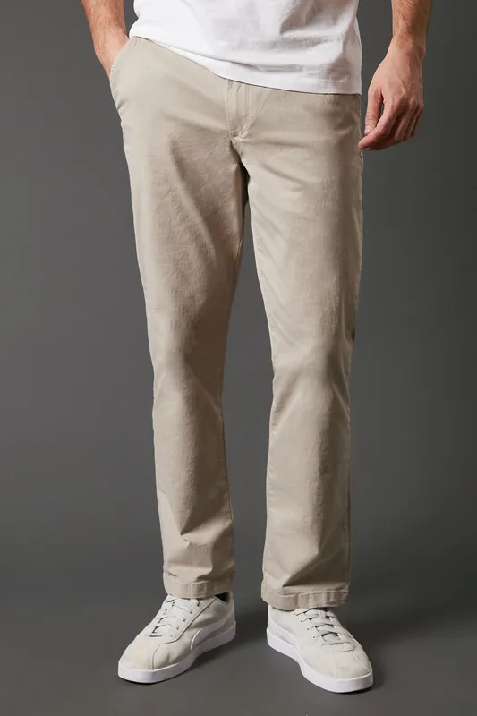 Debenhams Men's Premium Chino Trousers in Natural Size: 44R - Natural