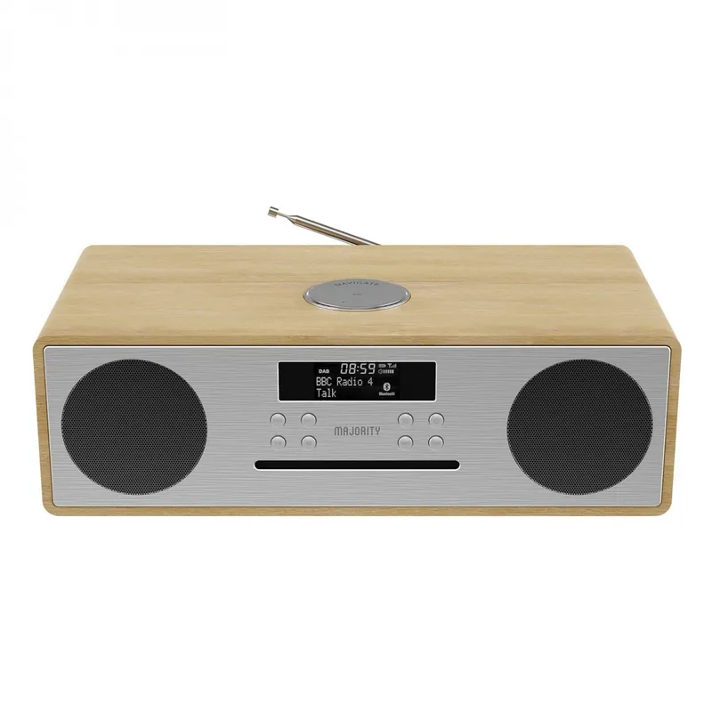 Majority Oakington Dab Radio CD Player and Music System Oak