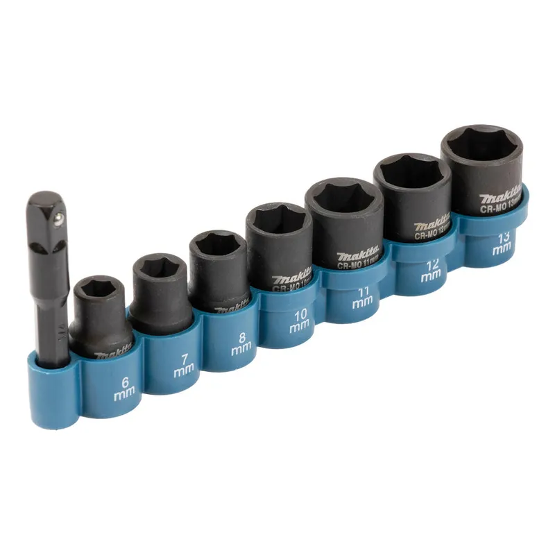 Makita E-12289 Bit set 1/4" 8-piece with Adapter 6-13mm pothnuts
