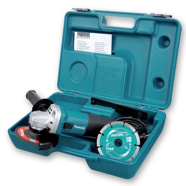 Makita GA4530RKD Angle Grinder and Diamond Blade 115mm 240v
