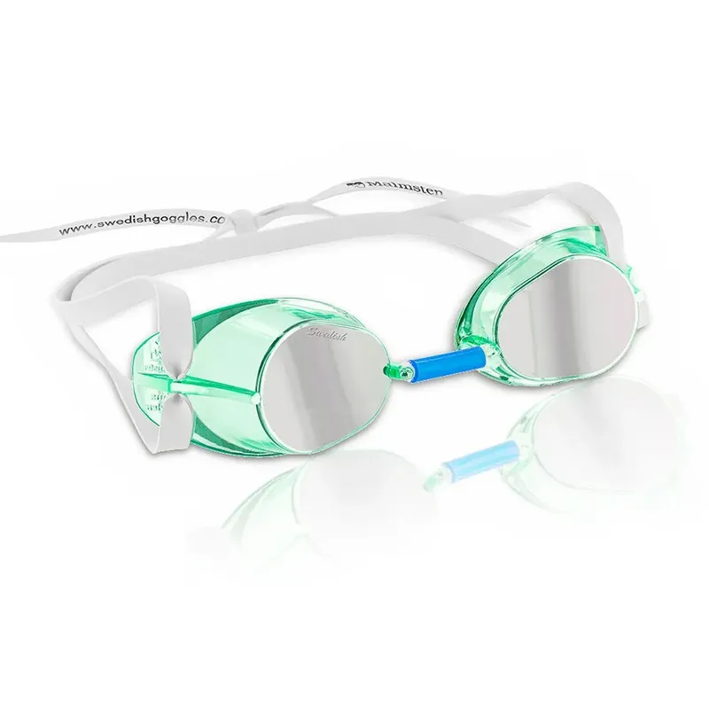 Malmsten Swedish Jewe Mirror Swimming Goggles Green One Size Men,Women