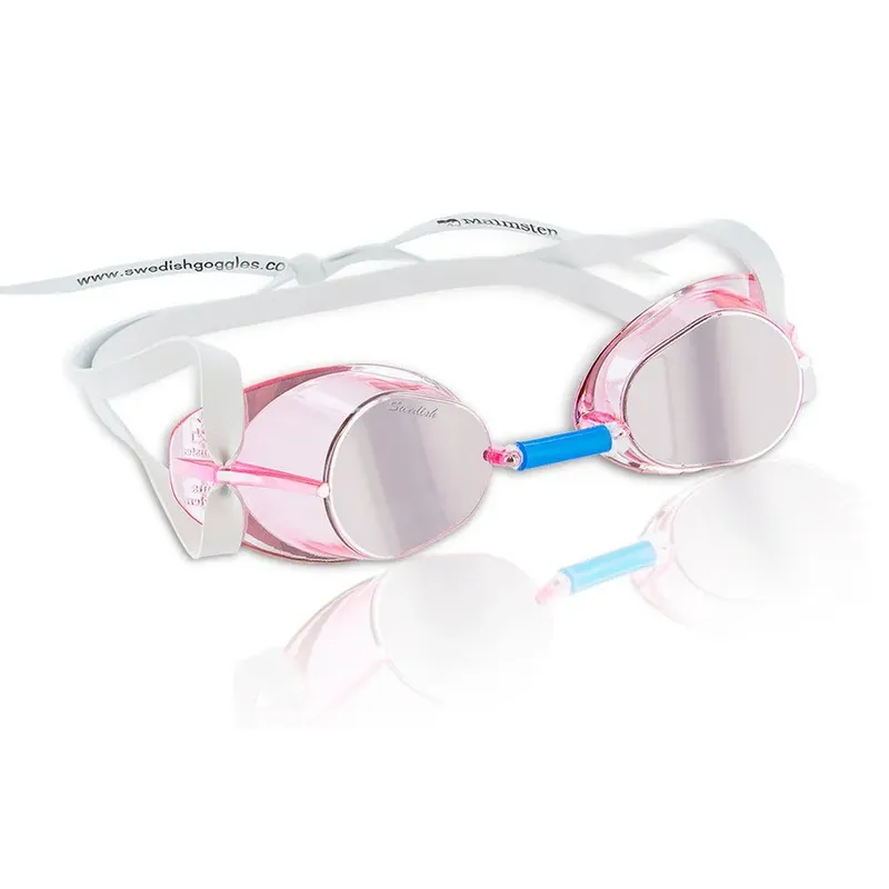 Malmsten Swedish Jewel Mirror Swimming Goggles Pink One Size Men,Women