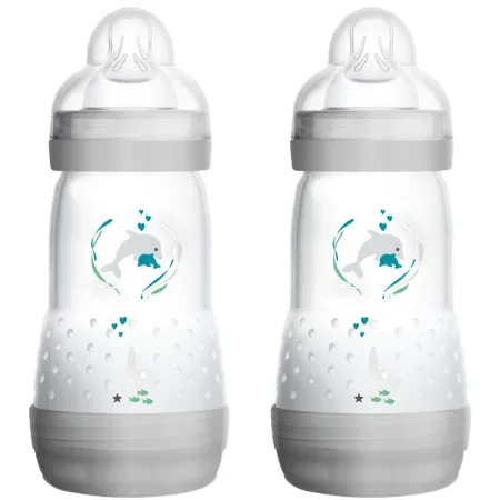Mam Anti Colic Grey Baby Bottle 260ml - 2 pcs