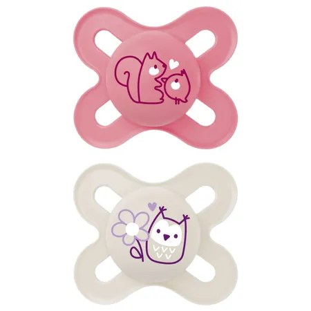 Mam Start Pink Design 0-2m Pacifier â 2 pcs