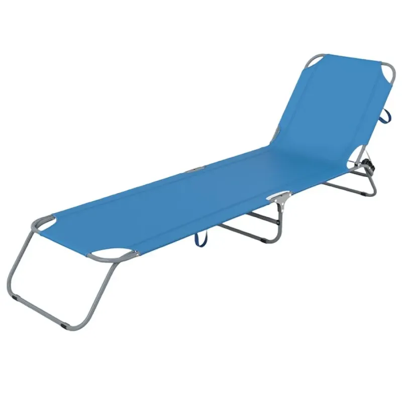 Marbueno Summer 10022x2 187x55x24 Cm Folding Sunbed Silver One Size unisex