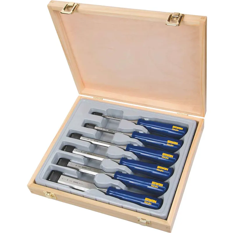 Irwin® Marples® TM444/S6 Bevel Edge Chisel Blue Chip Handle Set, 6...