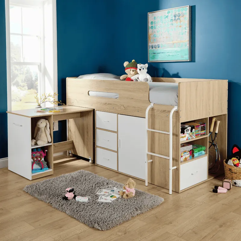 Marsden Multi Purpose White Cabin Bed - Without Shelf