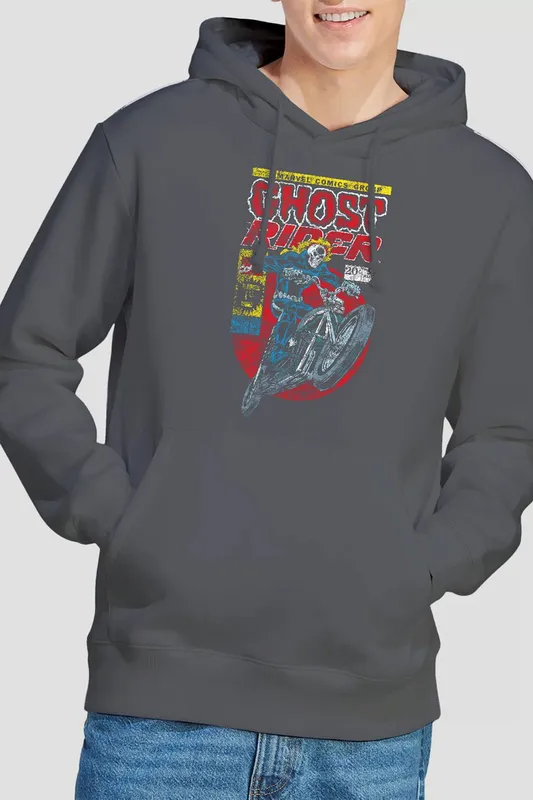 Marvel Ghost Rider Hoodie in Grey Size: XL Grey XL