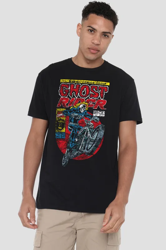 Marvel Ghost Rider T-Shirt in Black Size: Small Black S