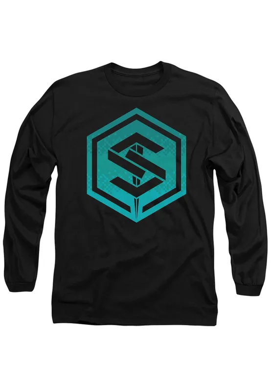 Marvel The s Saber Digital Long Sleeve T-Shirt, Black Size: XL Black XL
