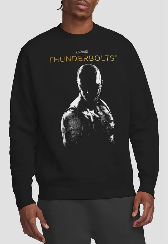 Marvel Thunderbolts John Walker Highlight Sweatshirt, Black Size: XL Black XL