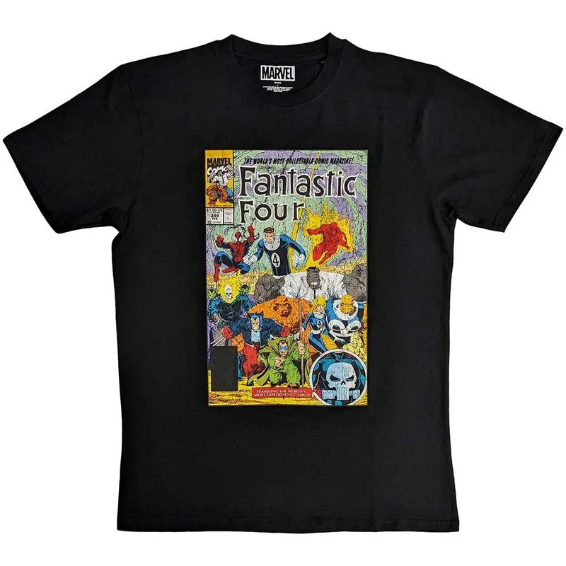 Marvel Fantastic Four T-Shirt in Black Size: Large Black L