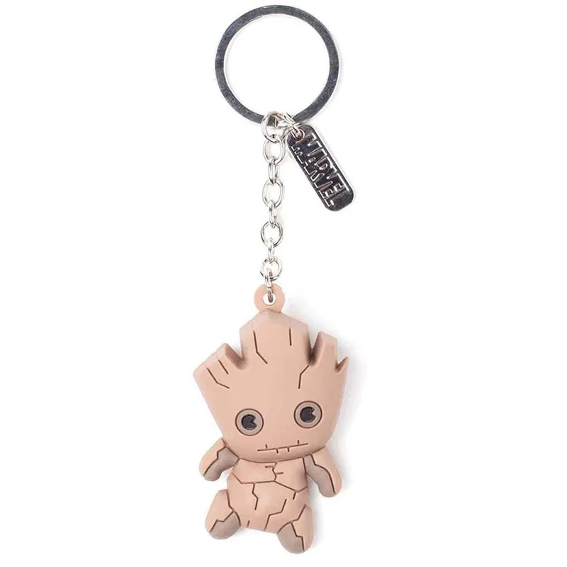 Marvel Unisex Guardians Of The Galaxy 3D Baby Groot Keyring in Brown - Brown