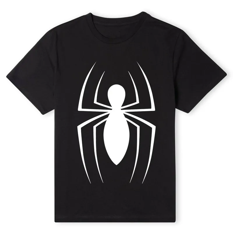 Marvel Unisex Official Spiderman Classic T-Shirt in Black Size: Small Black female