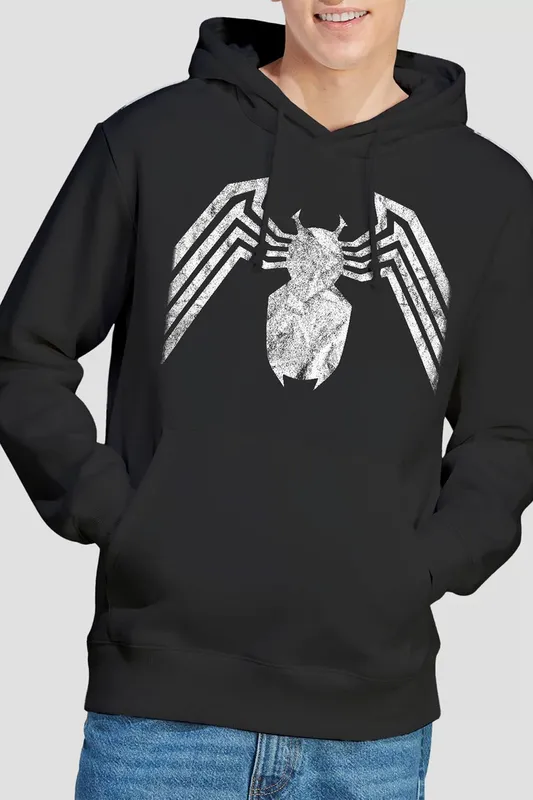 Marvel Unisex Venom Emblem Hoodie in Black Size: XL - Black - Size: XL