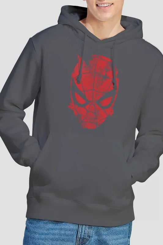 Marvel Unisex Webhead Hoodie in Grey Size: Large - Grey