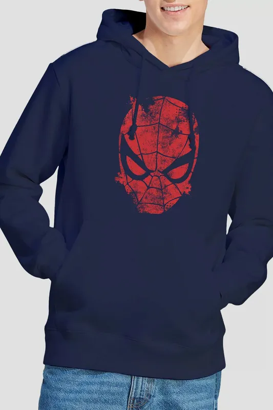 Marvel Unisex Webhead Hoodie in Navy Size: Medium - Navy