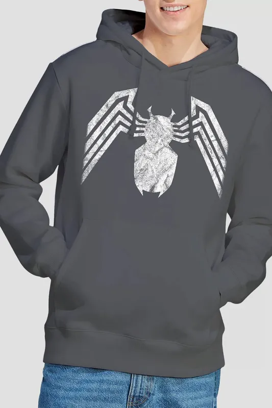 Marvel Venom Emblem Hoodie in Grey Size: XL Grey XL