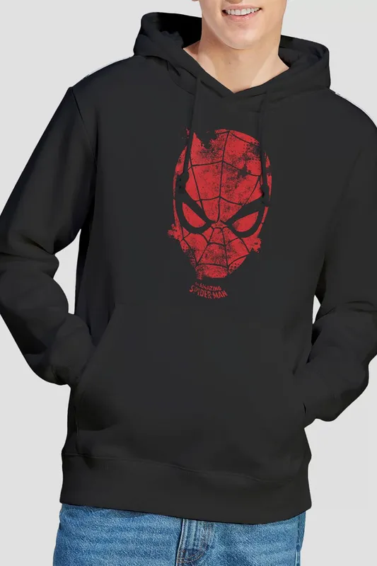 Marvel Webhead Hoodie in Black Size: Medium Black M