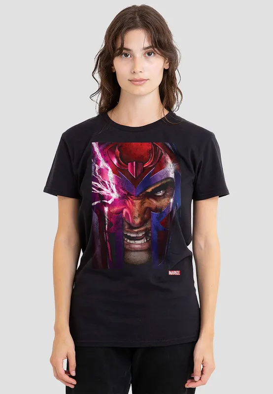 Marvel Women's XMen Magneto Cover T-Shirt, Black Size: XL Black