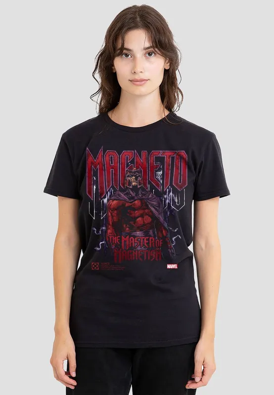 Marvel Women's XMen Magneto T-Shirt, Black Size: 2XL - Black