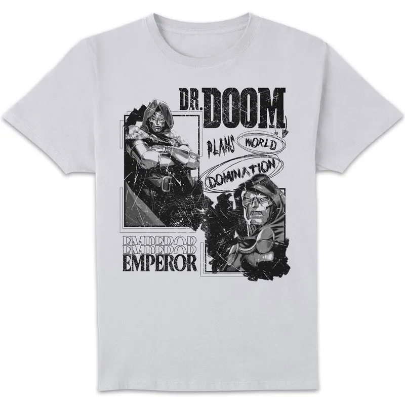 Marvel World Domination Unisex T-Shirt - White Size: Large White L