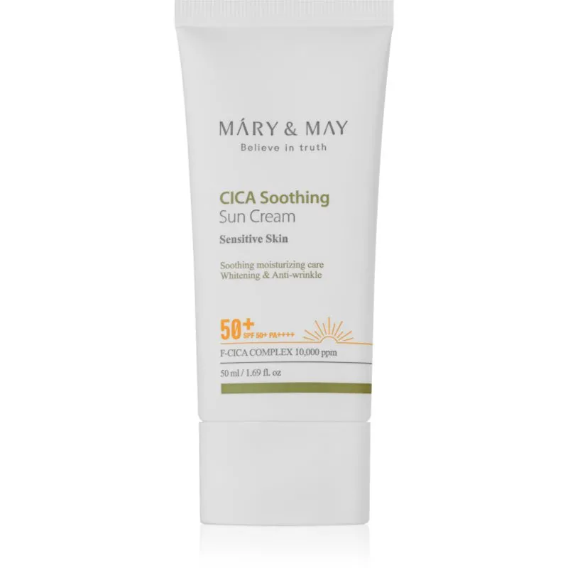 Máry & May Cica Soothing Sun Cream - for Sensitive Skin 50mL 50 +