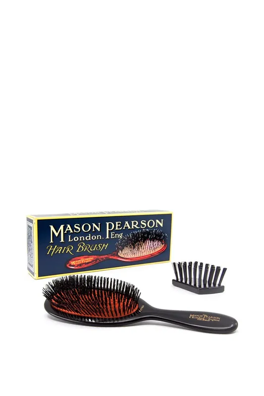 Mason Pearson Medium Pure Bristle Hair Brush in Black Black
