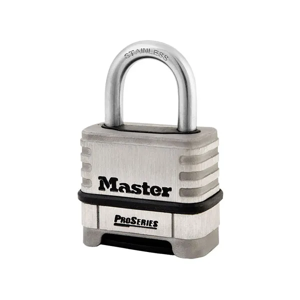 Master Lock Proseries Stainless Steel 4 Digit Padlock 57Mm in Black Black