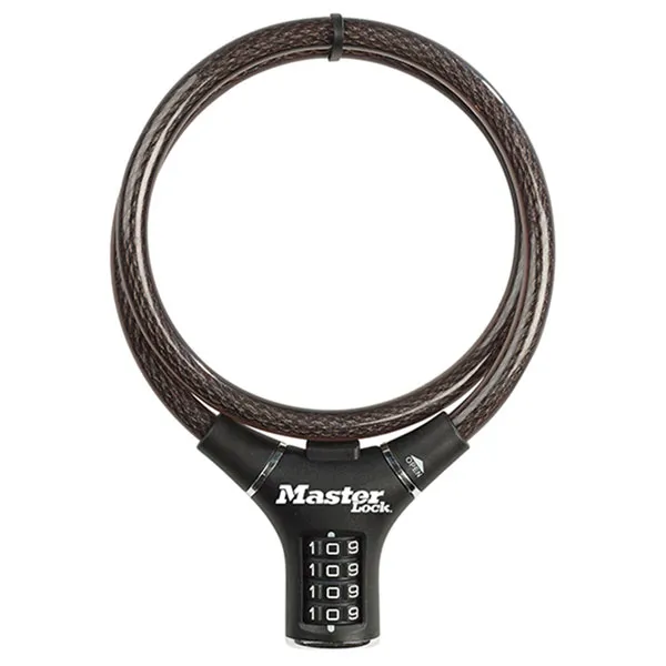 Masterlock Master Lock Steel Rigid Combination Cable Lock 12mm 900mm