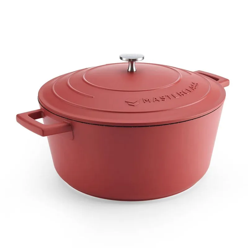 MasterClass Cast Aluminum Round Casserole Red 5L