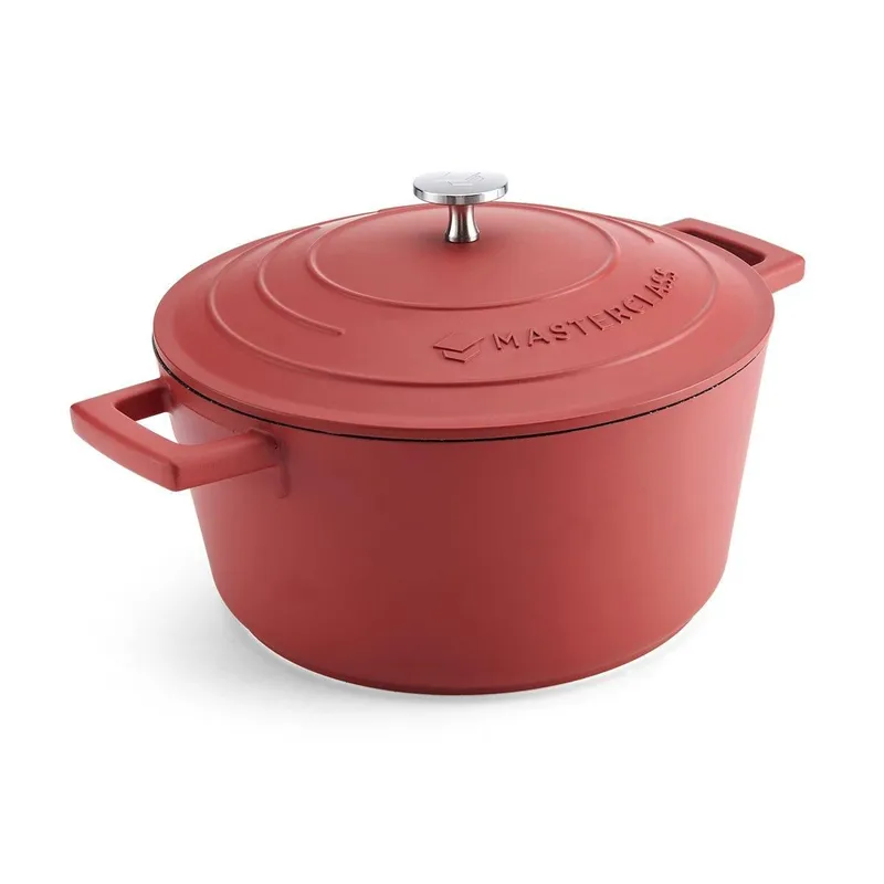MasterClass Red Cast Aluminium Casserole Dish, 4L Red