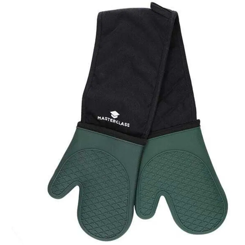 MasterClass Seamless Silicone Double Oven Glove Hunter Green