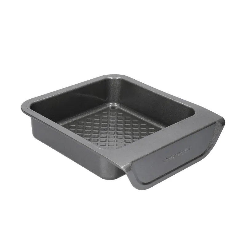 MasterClass Smart Stack Non-Stick Square Baking Tray, Carbon Steel Roasting Tray in Grey Grey