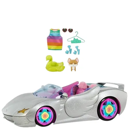 Mattel Barbie Extra Sparkly Convertible Toy Car