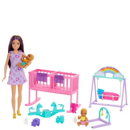 Mattel Barbie Skipper Babysitter Doll with Nursery Playset