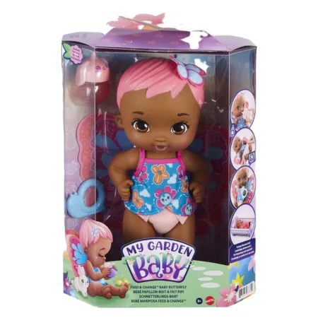 Mattel My Garden Baby Feed And Change Baby Butterfly