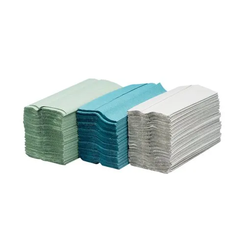Maxima Green 2-Ply C-Fold Hand Towels 162 sheets White (Pack of 15)