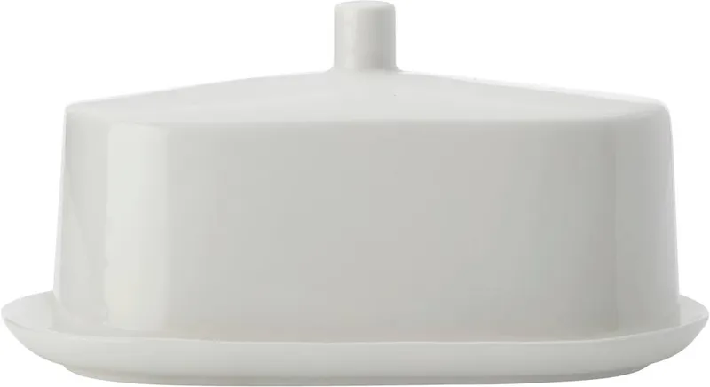 Maxwell & Williams Cashmere Butter Dish in White - White