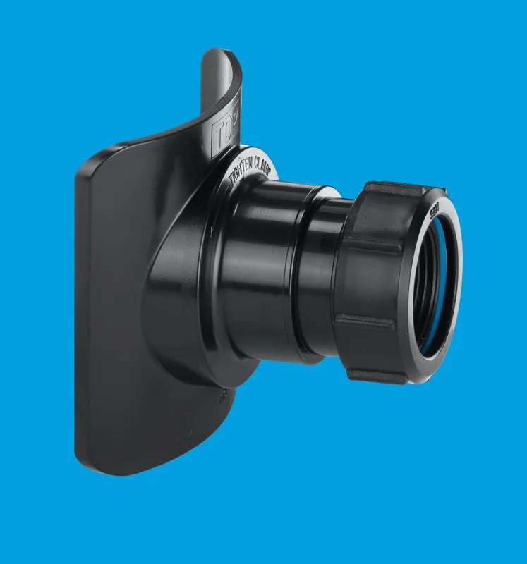 McAlpine BOSSCONN82-BL Black Mechanical Soil Pipe Boss Connector Black