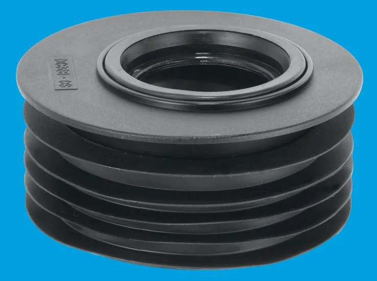 McAlpine DC3BL-OS Black 4"/110mm Offset Drain Reducer Connector Black
