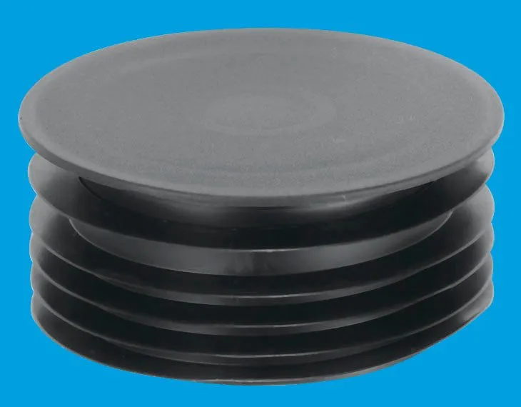 McAlpine Drain Connector With Ring Black 1.25" X 1.25" Dc4-Bl