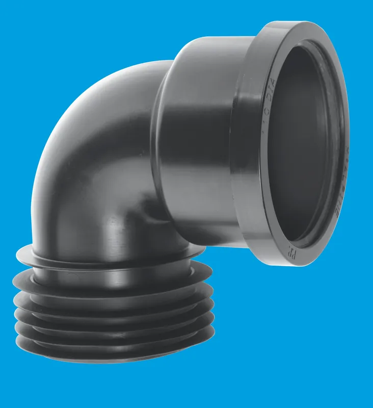 McAlpine 110mm 90 Degree Black Drain Connector DC90-BL