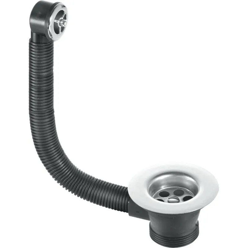 Mcalpine - FSW2PC Sink Combined Waste and Overflow - Chrome Plated Overflow Grid 1.5' x 85mm Flange