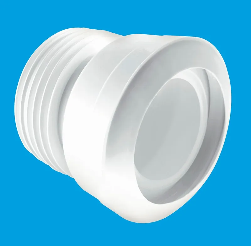 McAlpine Mac-1 97-107mm Inlet Straight Macfit WC Connector in White White