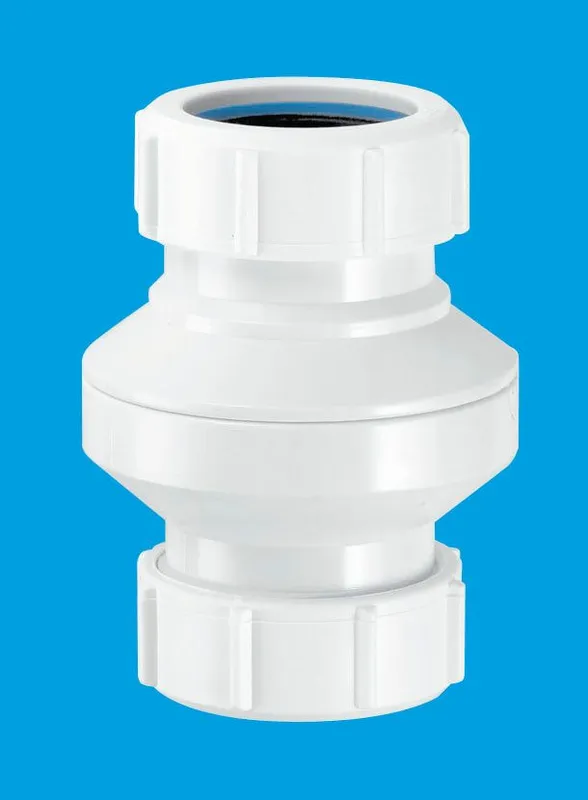 McAlpine Multifit In-Line Screened / Filter Pipe Coupling 1.5" Twilf in White White