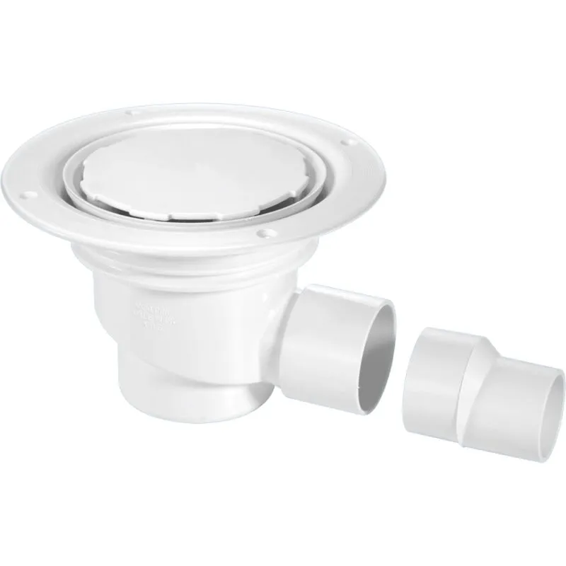 Mcalpine - TSG1WH-Nsc 75mm Water Seal Trapped Gully, Clamp Ring and Cover Plate, 2' Horizontal Outlet and 2' x 1½' Socket Reducer