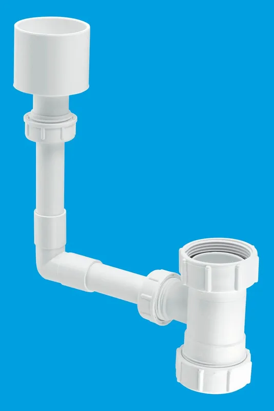 McAlpine Tunkit-1 WC Overflow Kit with Tun Dish Overflow into flush pipe in White White
